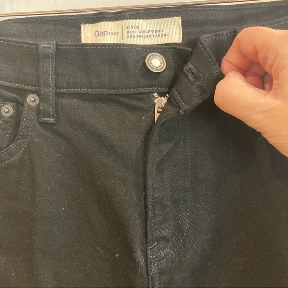 GAP Sz 31T Best Girlfriend High Waisted Black 5 Pockets Classic Jeans NEW W/ TAG - Picture 4 of 12